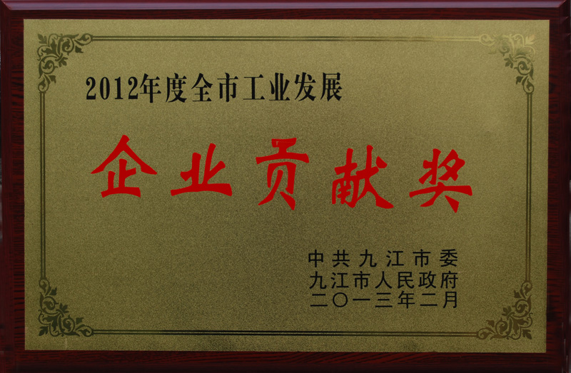 工業(yè)發(fā)展企業(yè)貢獻(xiàn)獎(jiǎng)（江西亞東）
